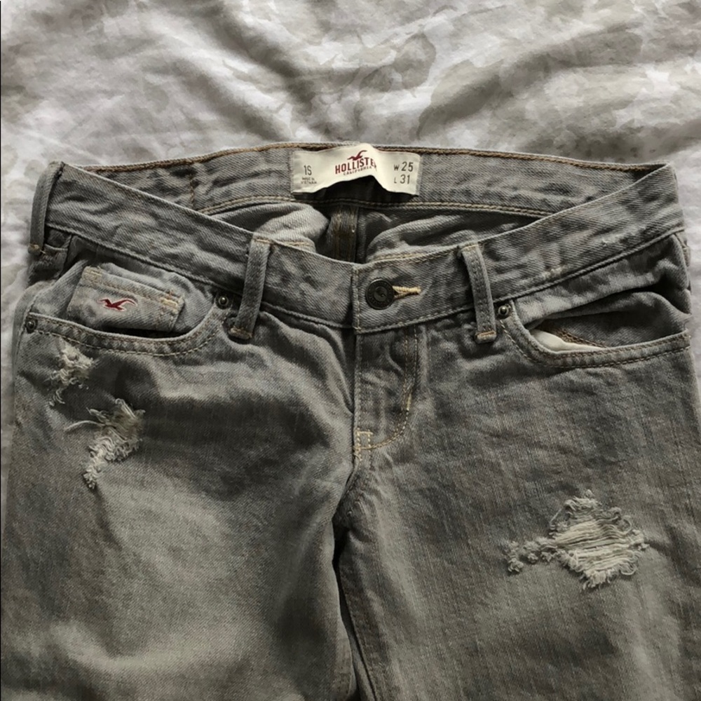 Grey skinny fit Hollister jeans